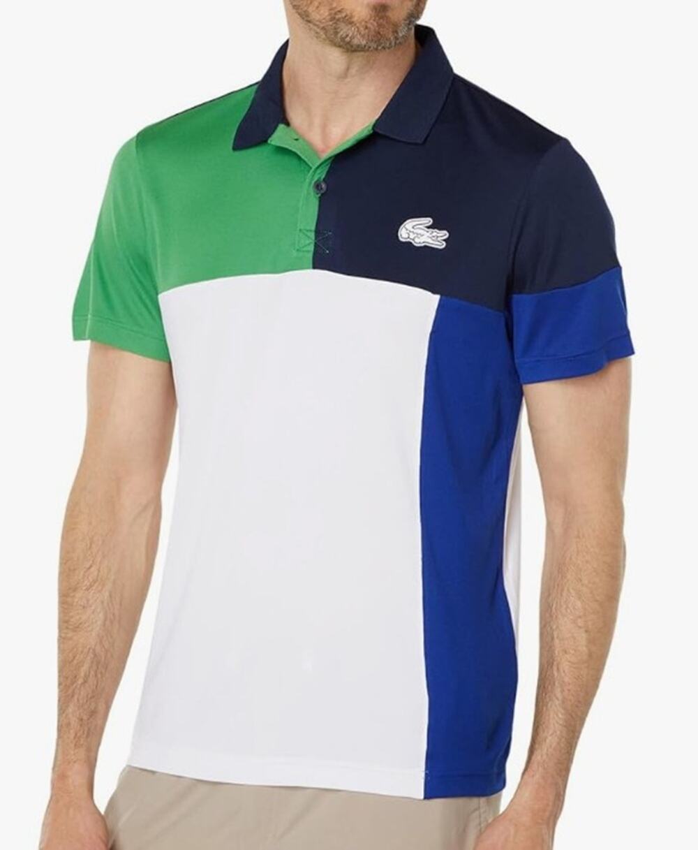 Lacoste Men's Sport Breathable Colorblock Ultra Dry Polo L